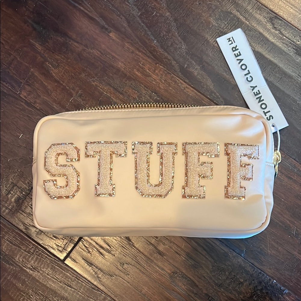 Stoney Clover Small Pouch - STUFF, sewn on - SAND